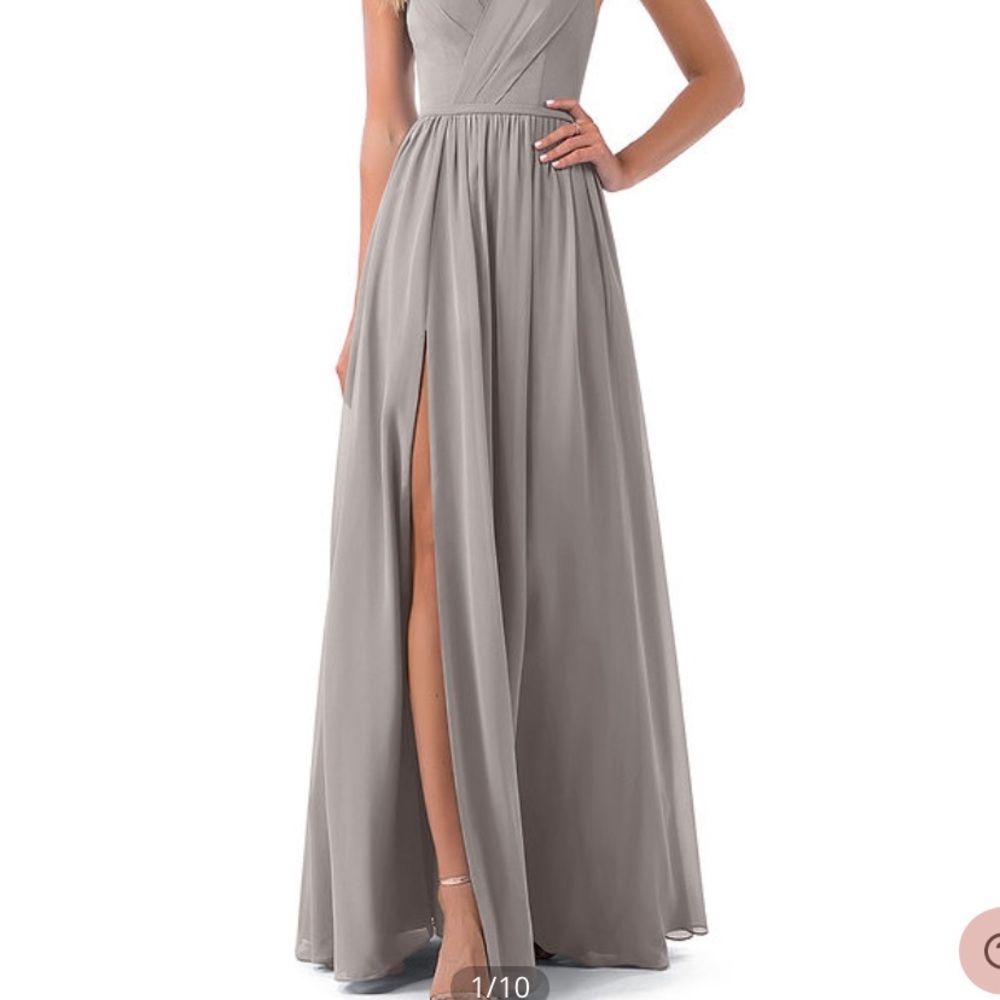 Azazie Cora bridesmaid dress silver